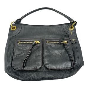 FOSSIL - women's black pebble leather shoulder bag